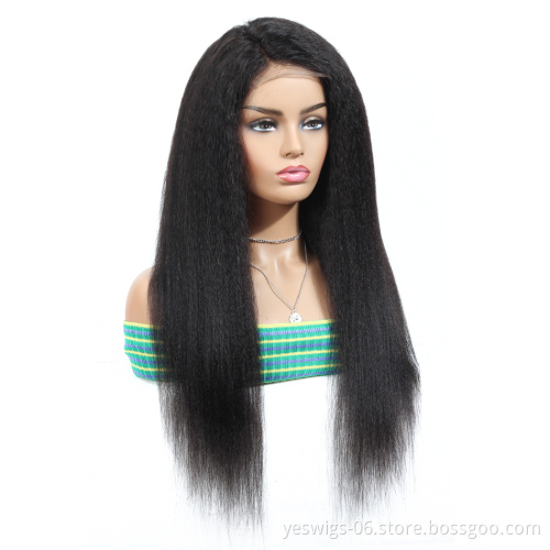 Mink Brazilian Hair Non Chemical Treatment Real Unprocessed Remy Virgin Lace Front Closure Brazilian Wigs Kinky Straight Hair